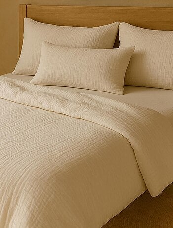 Drap-housse Gaze de coton lavé Douce