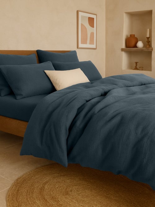 Drap-housse Gaze de coton lavé Douce - Kiabi Drap-housse Gaze de coton lavé Douce - Kiabi