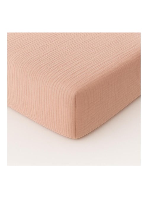 Drap-housse Gaze de coton lavé Douce - Kiabi Drap-housse Gaze de coton lavé Douce - Kiabi