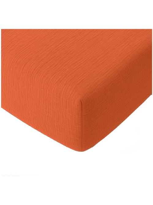 Drap-housse Gaze de coton lavé Douce - Kiabi Drap-housse Gaze de coton lavé Douce - Kiabi