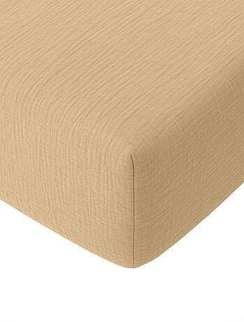 Drap housse Gaze de Coton Lavé grand bonnet