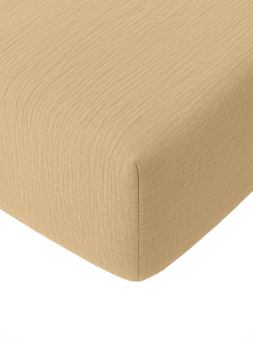 Drap housse Gaze de Coton Lavé grand bonnet - Kiabi