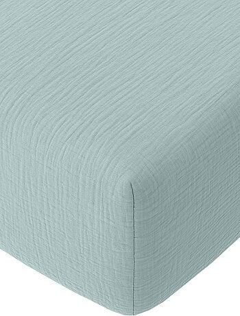 Drap housse Gaze de Coton Lavé grand bonnet