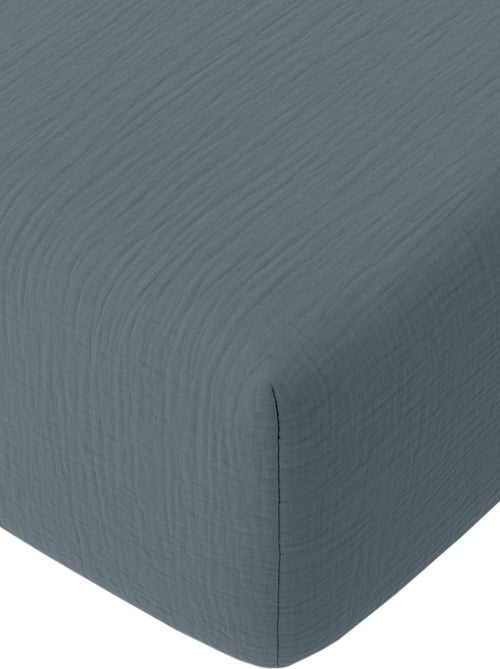 Drap housse Gaze de Coton Lavé grand bonnet - Kiabi Drap housse Gaze de Coton Lavé grand bonnet - Kiabi