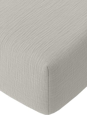 Drap housse Gaze de Coton Lavé grand bonnet