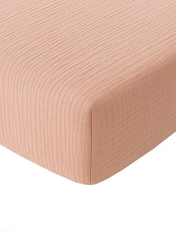 Drap housse Gaze de Coton Lavé grand bonnet