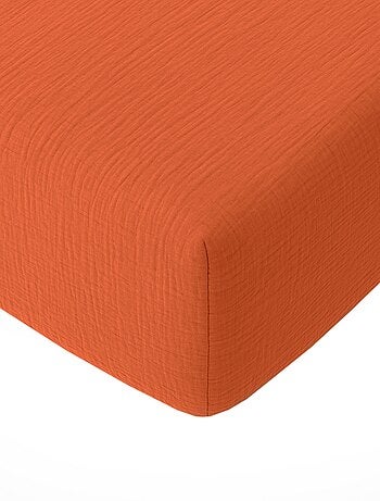 Drap housse Gaze de Coton Lavé grand bonnet