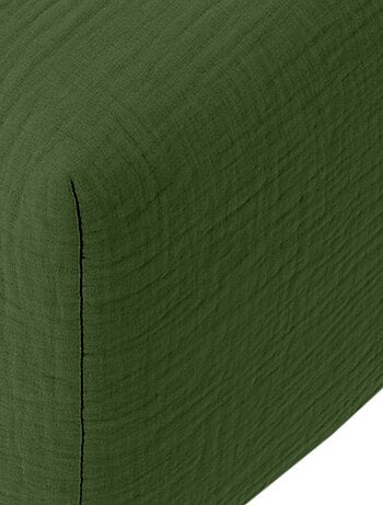 Drap housse Gaze de Coton Lavé grand bonnet