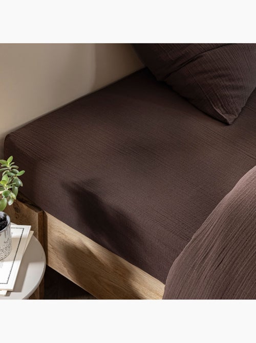 Drap housse gaze de coton - Kiabi