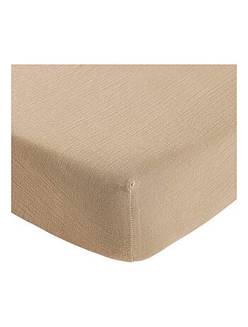 Drap housse gaze de coton NOA