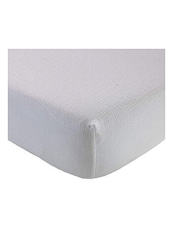 Drap housse gaze de coton NOA