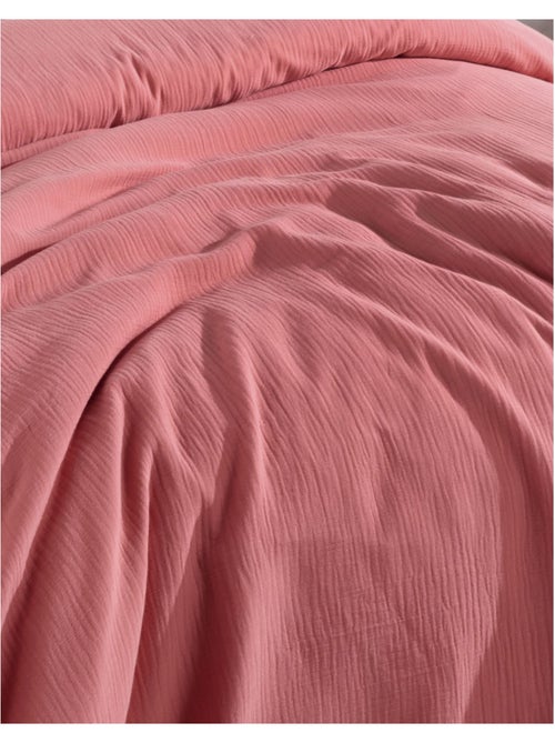 Drap housse gaze de coton pêche - Kiabi Drap housse gaze de coton pêche - Kiabi
