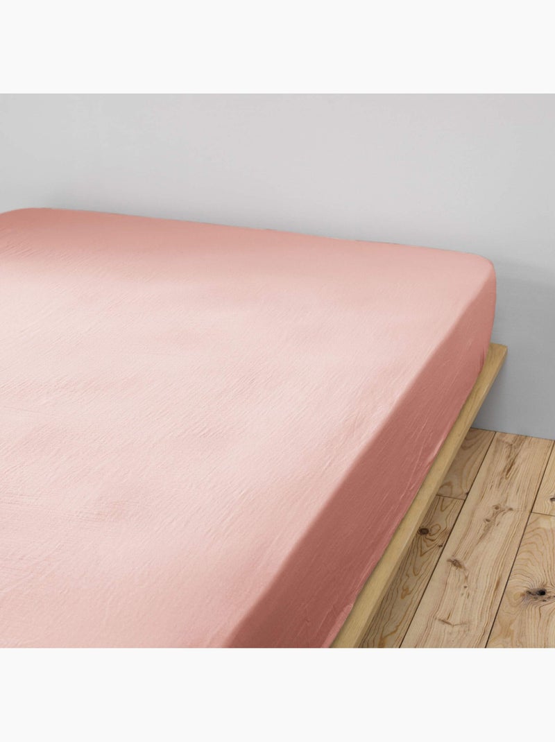 Drap housse gaze de coton Rose - Kiabi