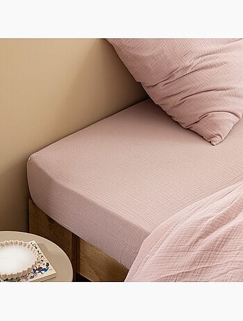 Drap housse gaze de coton