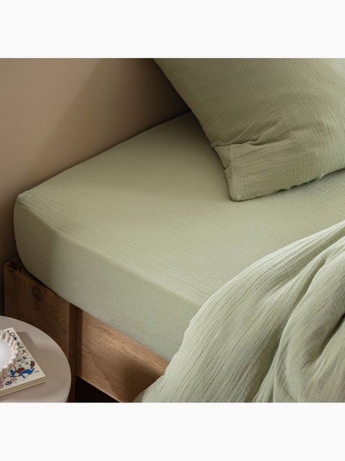 Drap housse gaze de coton - Kiabi Drap housse gaze de coton - Kiabi