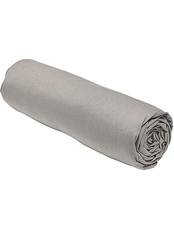 Drap housse grand bonnet 2 personnes uni coton PRESTIGE