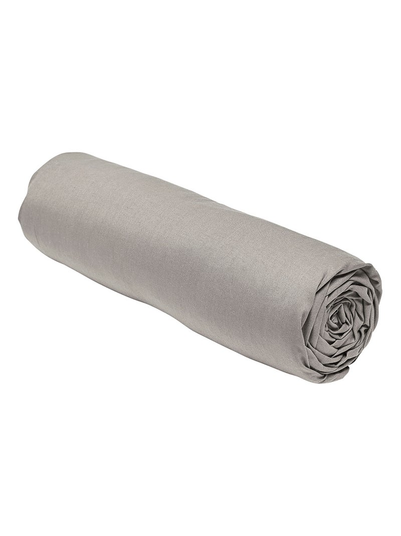Drap housse grand bonnet 2 personnes uni coton PRESTIGE Beige - Kiabi