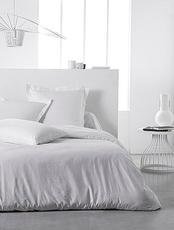 Drap housse grand bonnet 2 personnes uni coton PRESTIGE