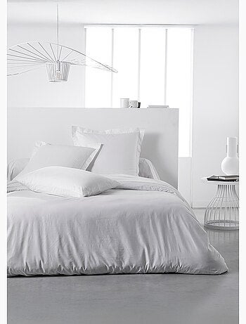 Drap housse grand bonnet 2 personnes uni coton PRESTIGE