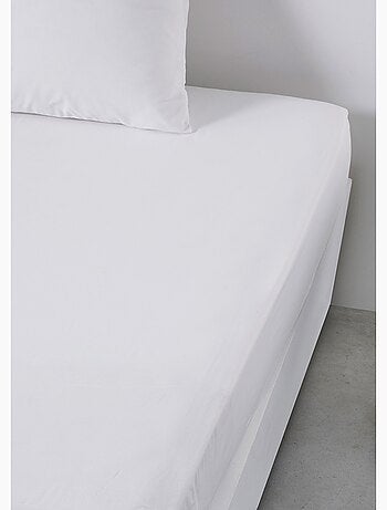 Drap housse grand bonnet 2 personnes uni coton PRESTIGE