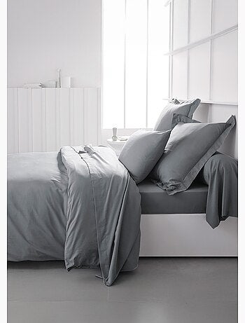 Drap housse grand bonnet 2 personnes uni coton PRESTIGE