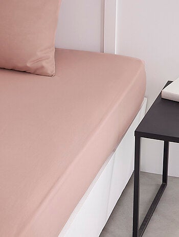 Drap housse grand bonnet 2 personnes uni coton PRESTIGE