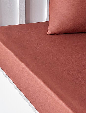 Drap housse grand bonnet 2 personnes uni coton PRESTIGE