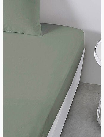 Drap housse grand bonnet 2 personnes uni coton PRESTIGE