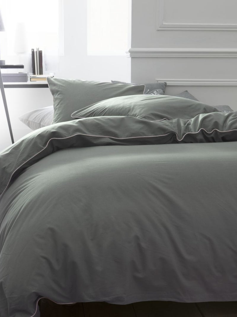 Drap housse grand bonnet 2 personnes uni coton PRESTIGE Vert - Kiabi