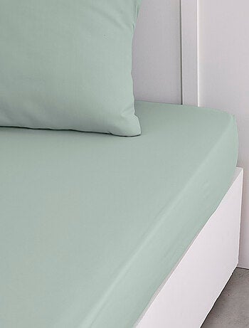 Drap housse grand bonnet 2 personnes uni coton PRESTIGE