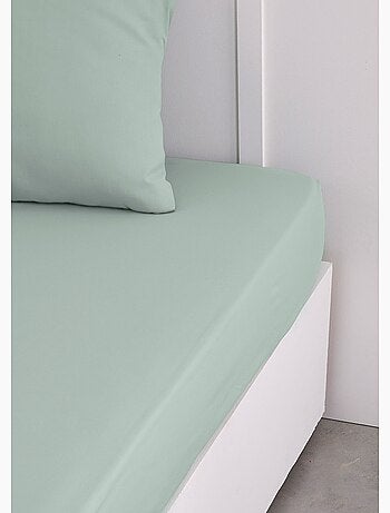 Drap housse grand bonnet 2 personnes uni coton PRESTIGE