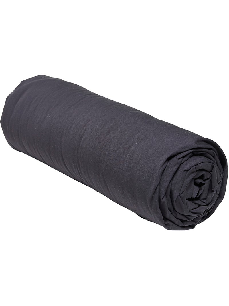 Drap housse grand bonnet pour lit PRESTIGE gris anthracite - Kiabi