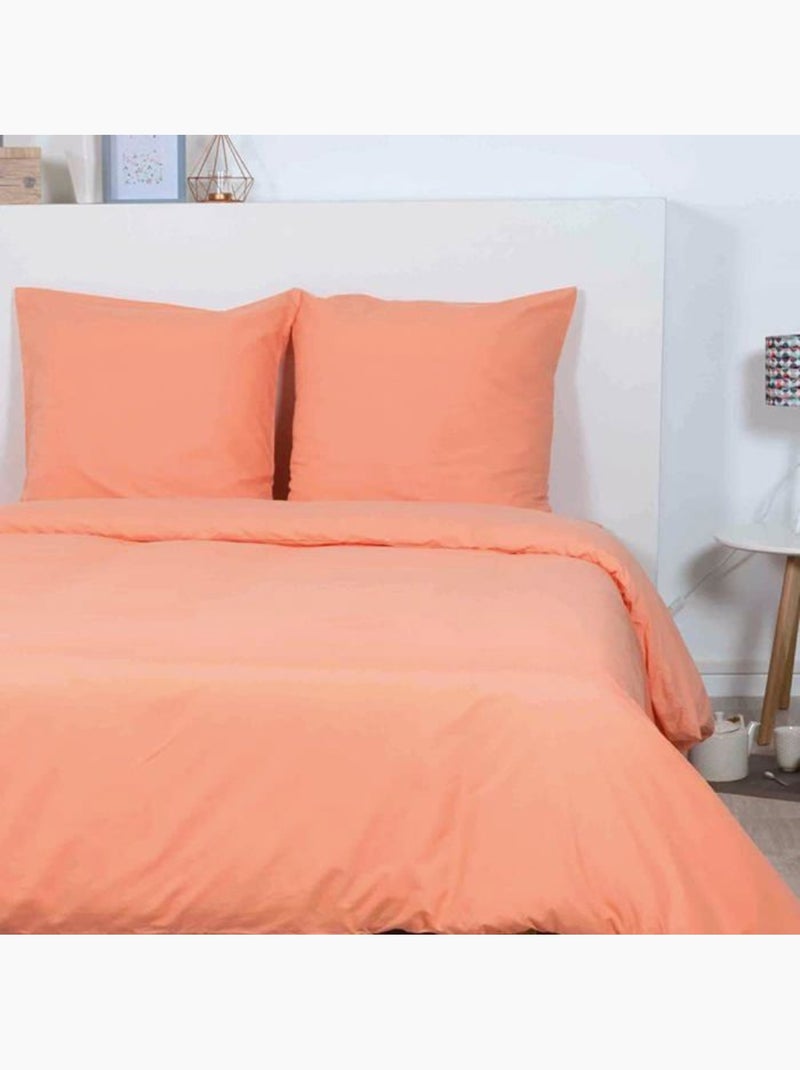 Drap housse grand bonnet uni microfibre 160x200 cm corail Rose - Kiabi