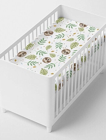Drap-housse Happy sloth Berceau "Happyfriday
