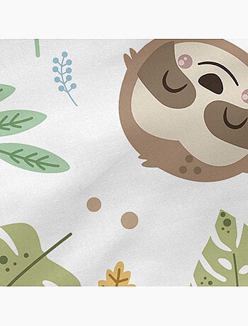 Drap-housse Happy sloth Berceau "Happyfriday