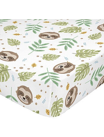 Drap-housse Happy sloth Berceau "Happyfriday