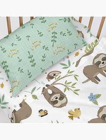 Drap-housse Happy sloth Berceau "Happyfriday