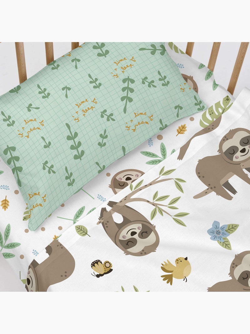 Drap-housse Happy sloth Berceau "Happyfriday" Multicolore - Kiabi