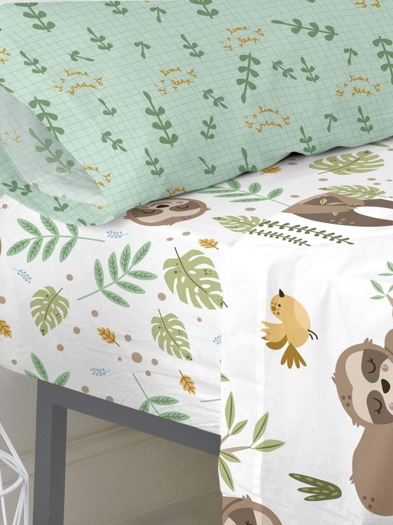Drap-housse Happy sloth "Happyfriday" Multicolore - Kiabi