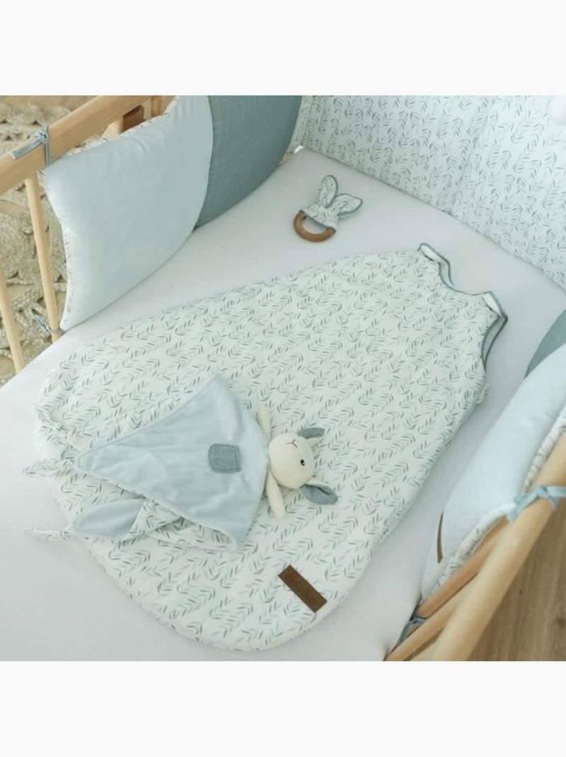Drap housse imprim? esprit nature Blanc - Kiabi