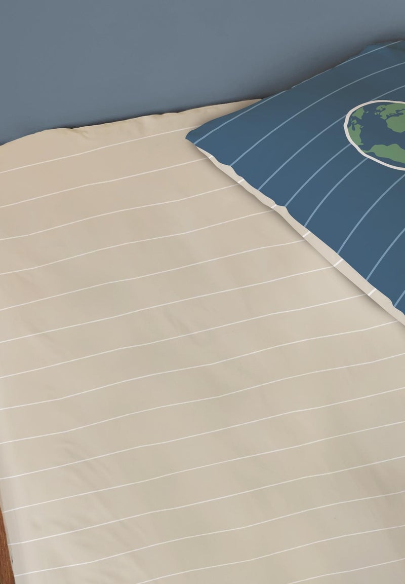 Drap-housse imprimé 100% coton, ANIMALIUM Beige - Kiabi