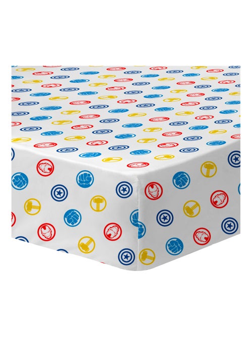 Drap-housse imprimé 100% coton, AVENGERS HOME TEAM - Kiabi