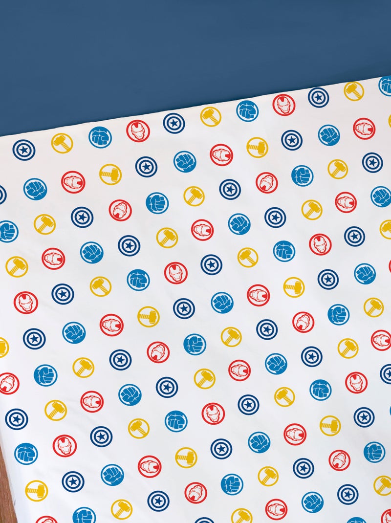 Drap-housse imprimé 100% coton, AVENGERS HOME TEAM Blanc - Kiabi