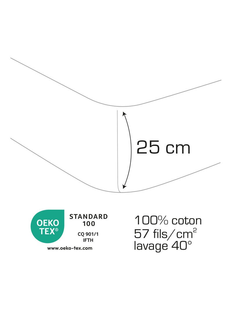 Drap-housse imprimé 100% coton, AVENGERS HOME TEAM Blanc - Kiabi