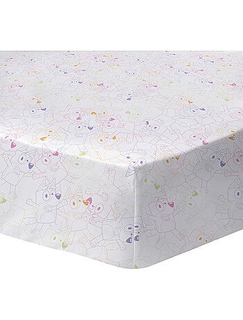 Drap-housse imprimé 100% coton, BLUEY COLORFUL