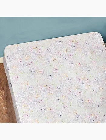 Drap-housse imprimé 100% coton, BLUEY COLORFUL