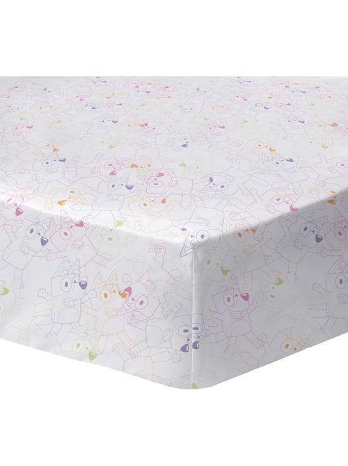 Drap-housse imprimé 100% coton, BLUEY COLORFUL - Kiabi Drap-housse imprimé 100% coton, BLUEY COLORFUL - Kiabi
