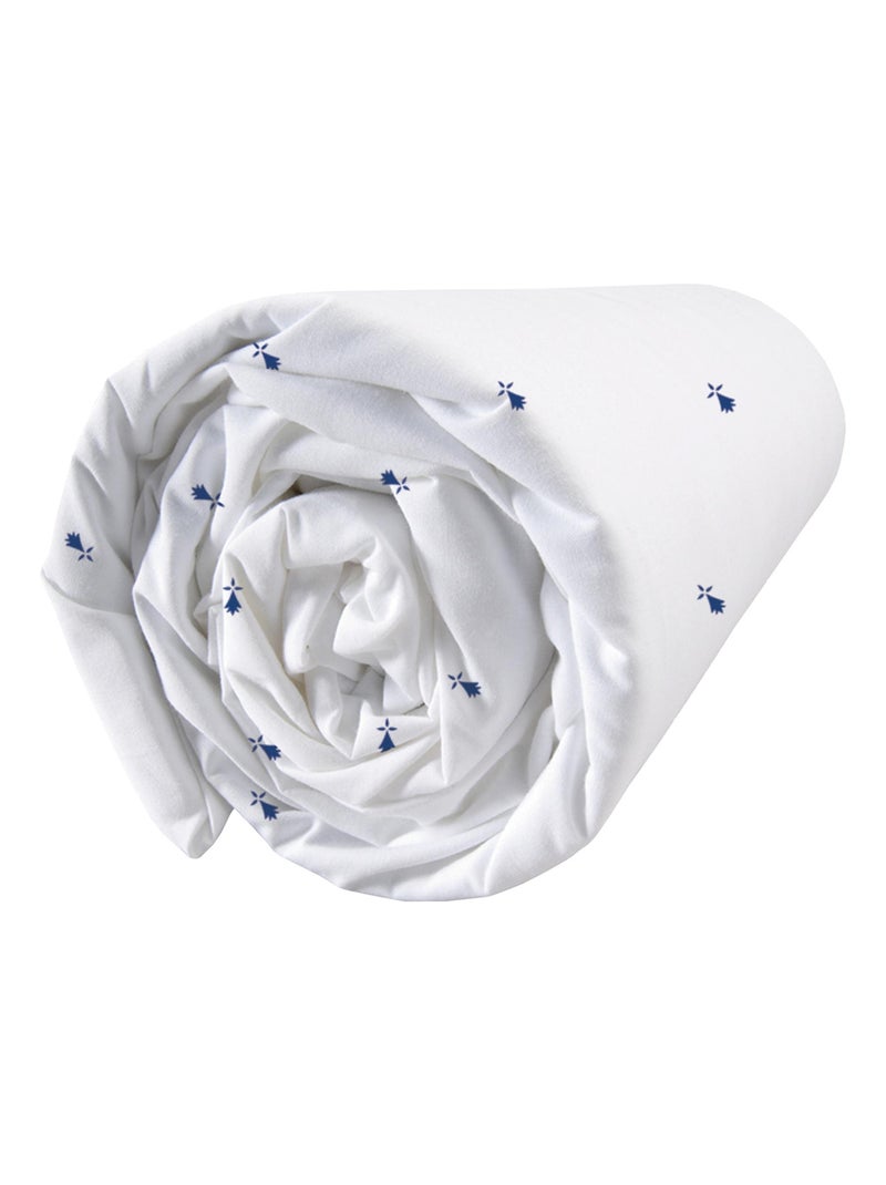 Drap-housse imprimé 100% coton, Bretagne BREIZH Blanc - Kiabi