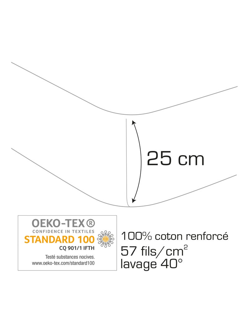 Drap-housse imprimé 100% coton, DISNEY FROZEN 2 TRIO Blanc - Kiabi