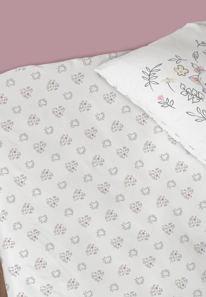 Drap-housse imprimé 100% coton, DISNEY HOME LES ARISTOCHATS CHAMPÊTRE Blanc - Kiabi